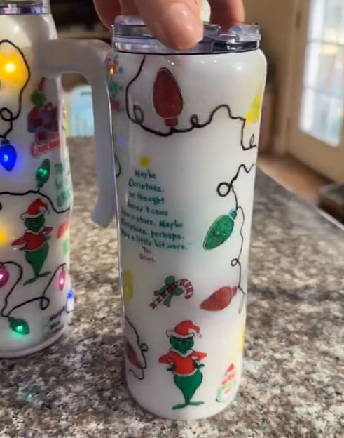 Light Up Christmas Holiday tumbler