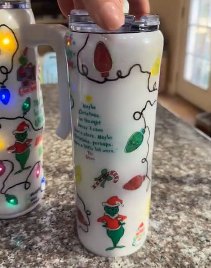 Light Up Christmas Holiday tumbler