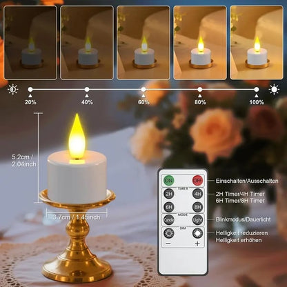 Flameless Candles, 2025 12pcs USB Rechargeable Tea Lights Candles