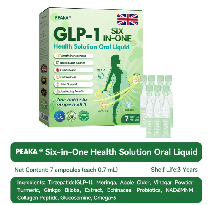 🇬🇧 PEAKA® 6-in-1 Health Drops 🚨 Just one small dose daily—see results in as little as a week. Helps maintain a healthy weight, heart function, stabilize blood sugar, improve sleep, relieve joint discomfort, and more.