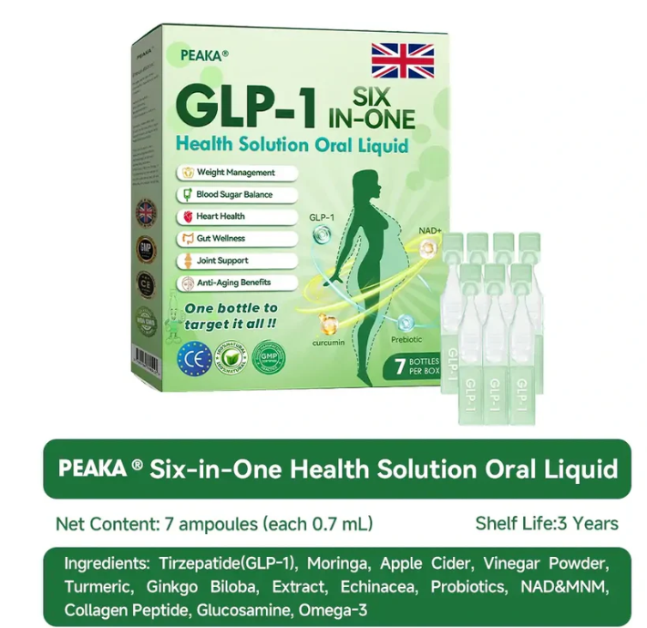 🇬🇧 PEAKA® 6-in-1 Health Drops 🚨 Just one small dose daily—see results in as little as a week. Helps maintain a healthy weight, heart function, stabilize blood sugar, improve sleep, relieve joint discomfort, and more.
