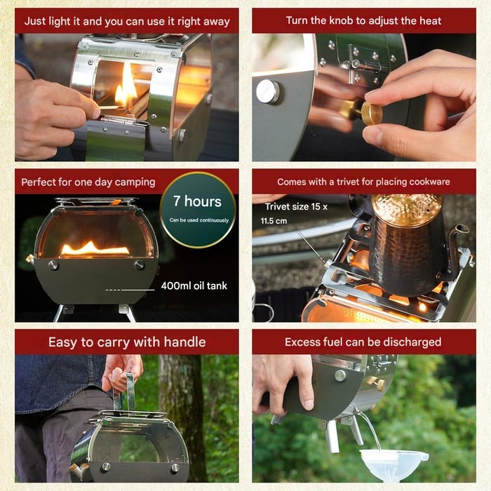 🔥Hot Sale 49% off🌟-Multifunctional outdoor camping barbecue stove🏕️