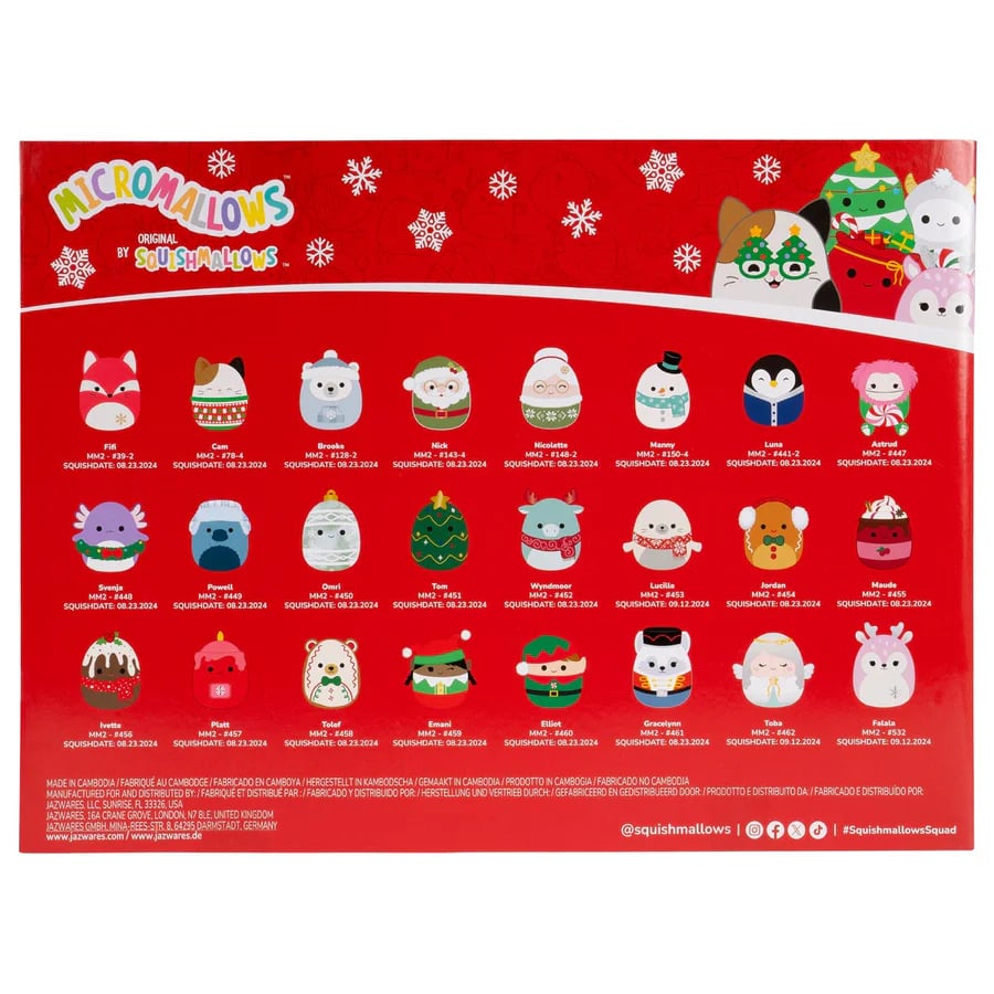🎄Squishmallows Original 24-Day Micromallows Holiday Plush Advent Calendar🎄