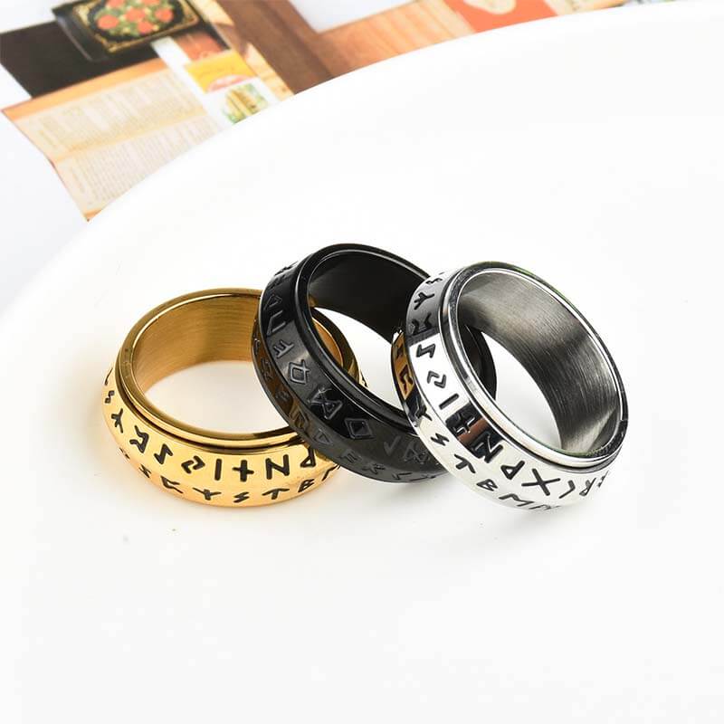 💥LAST DAY SALE 49% OFF⚔️Viking Rune Rotating Ring💍（💥Buy 3 Get 1 Free ）