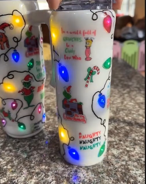 Light Up Christmas Holiday tumbler
