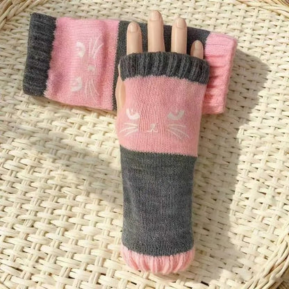 🎁Last Day Promotion 49% OFF🐱Knitted Fingerless Gloves🧶