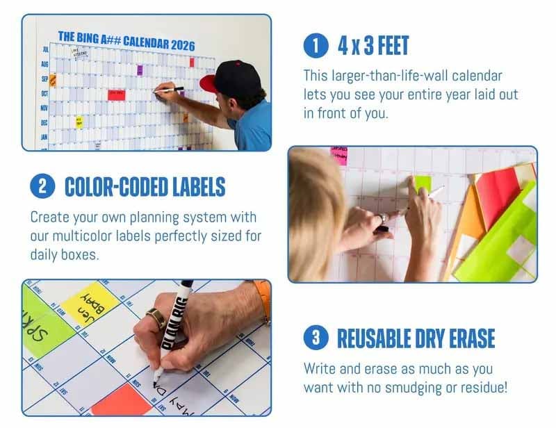 🔥Last Day 49% OFF 📅The Bign A## Calendar 2026 - Design Your Amazing 2026!🏃