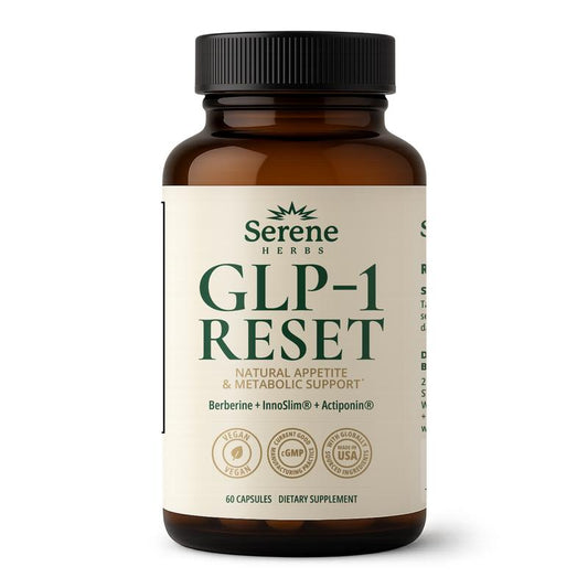 GLP-1 Supplement for Women and Men – Metabolic Support – with Berberine, InnoSlim, Actiponin & African Mango – Natural GLP-1 Activator – 60 Capsules – Non-GMO by Serene Herbs