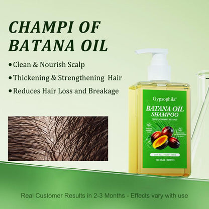 Gypsophila Batana Oil Shampoo 🌿 10.14oz (300ml) | Natural Extracts for Hair Growth, Strengthening & Deep Cleansing ✨