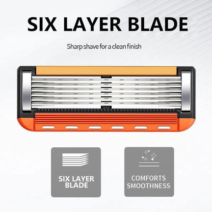 🔥Last Day 49% Discount For Only $19🌟48-Piece Men's Razor Blade Replacement Set with Free Handle - Ultra Sharp Stainless Steel Blades for Smooth Shaving