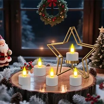 Flameless Candles, 2025 12pcs USB Rechargeable Tea Lights Candles
