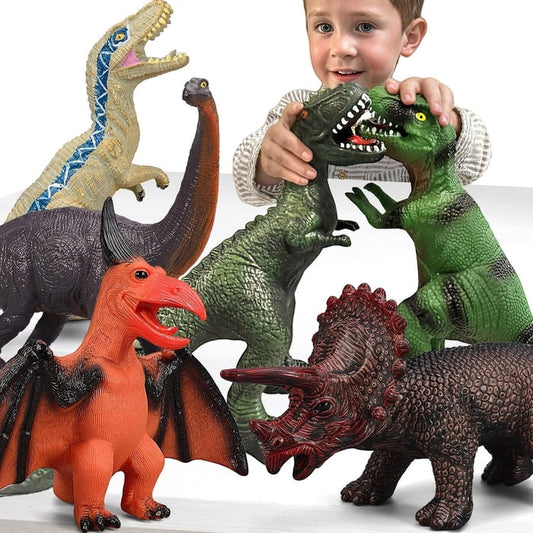 6 Piece Jumbo Dinosaur Toys,Large Soft Dinosaur Toys for Lovers