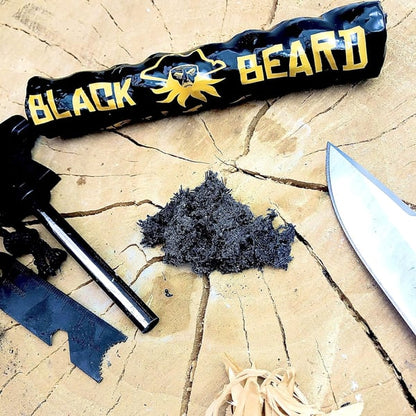 🔥The Black Beard Fire Starter—100% Weatherproof Fire Starter for Campfires | Infinite Shelf Life for Emergency Survival Kits🔥